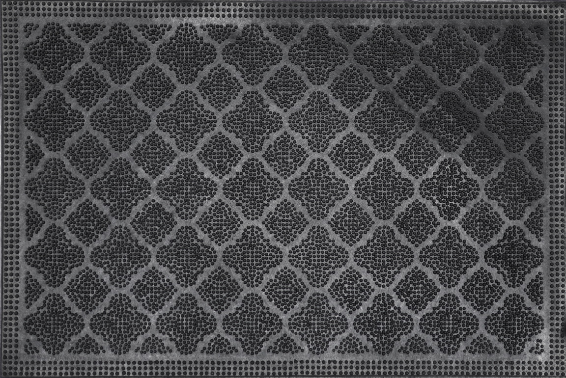 Набор коврик фактурный придверный 40х60см Jaqcuard резиновый черный Blabar 2 шт - изображение 2