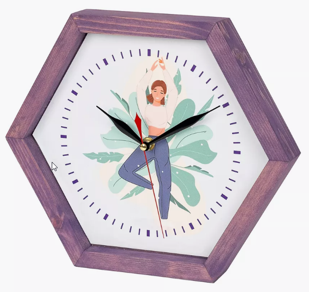 Настенная композиция с часами FotoPrint, "Midi", Сота 300х260х50 мм, КРАСКА, цвет: "Аквамарин"