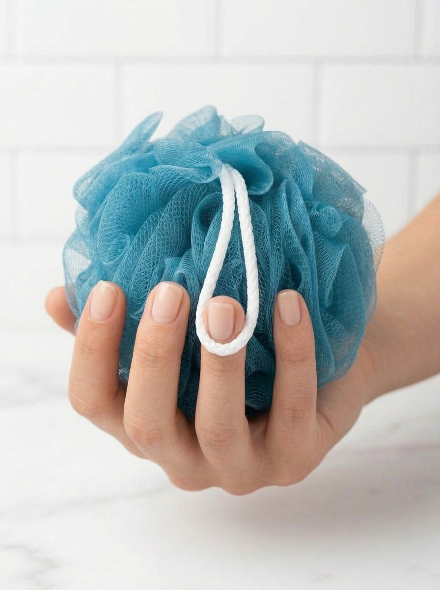 Мочалка для тела шар 12см 2 шт ТМ "Бацькина баня" - изображение 7