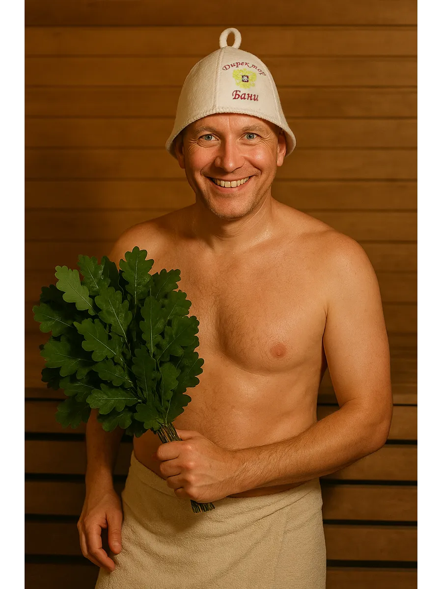 Шапка для бани "Директор бани" TM ”Бацькина баня"/25 - изображение 5