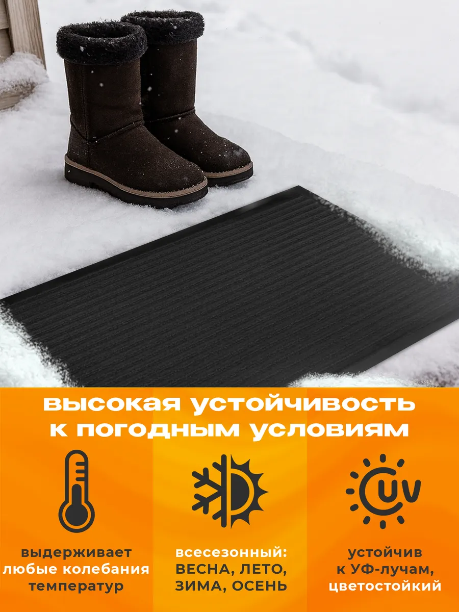 Коврик влаговпитывающий 60х90см Tuff Lux ПВХ черный Blabar/10 - изображение 4