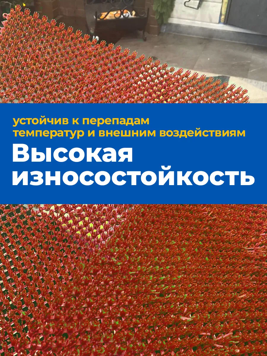 Коврик щетинистый грязесборный 41х54см Gras ПВХ коричневый Blabar/10 - изображение 2