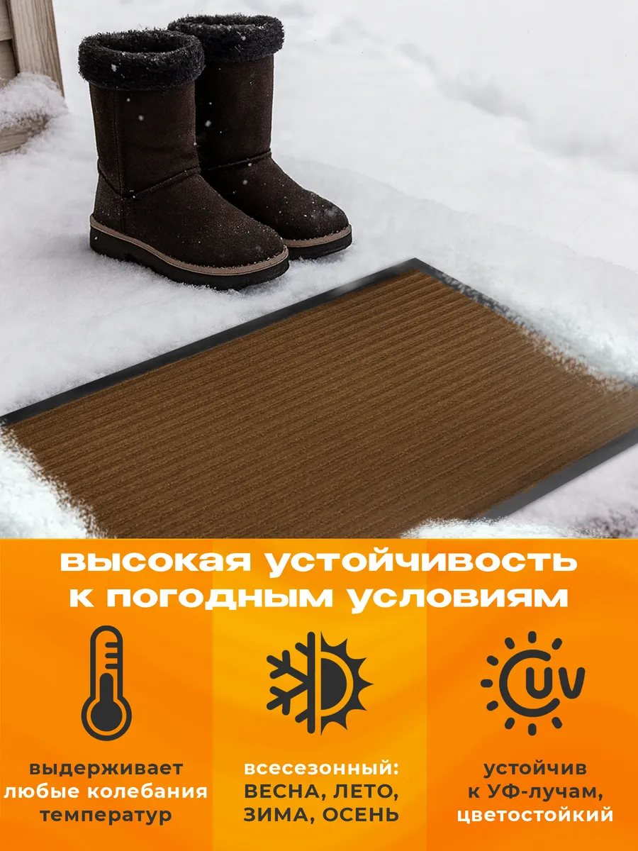 Коврик влаговпитывающий 40х60см Tuff Lux ПВХ коричневый Blabar/15 - изображение 4