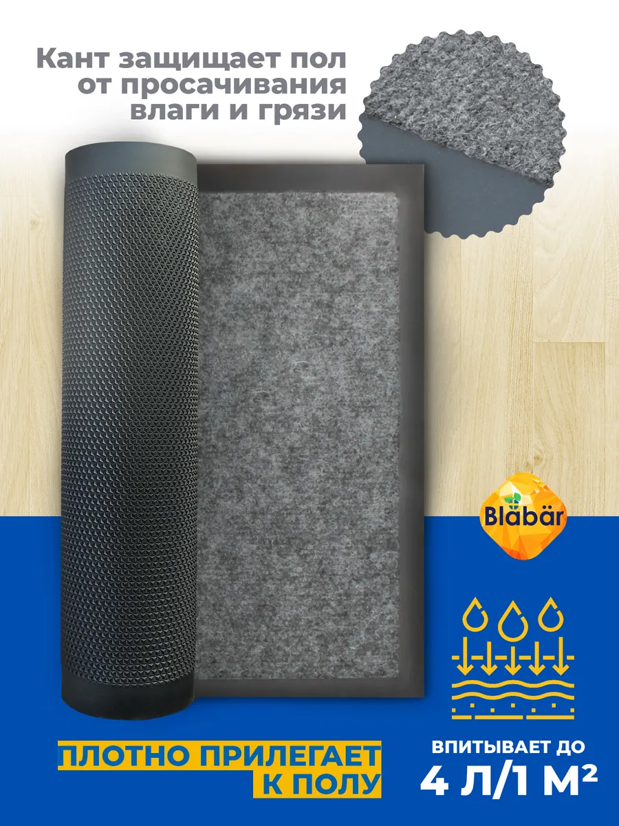 Набор ковриков Tuff влаговпитывающих 40*60 см. серый  Blabar 2 шт./10 - изображение 5