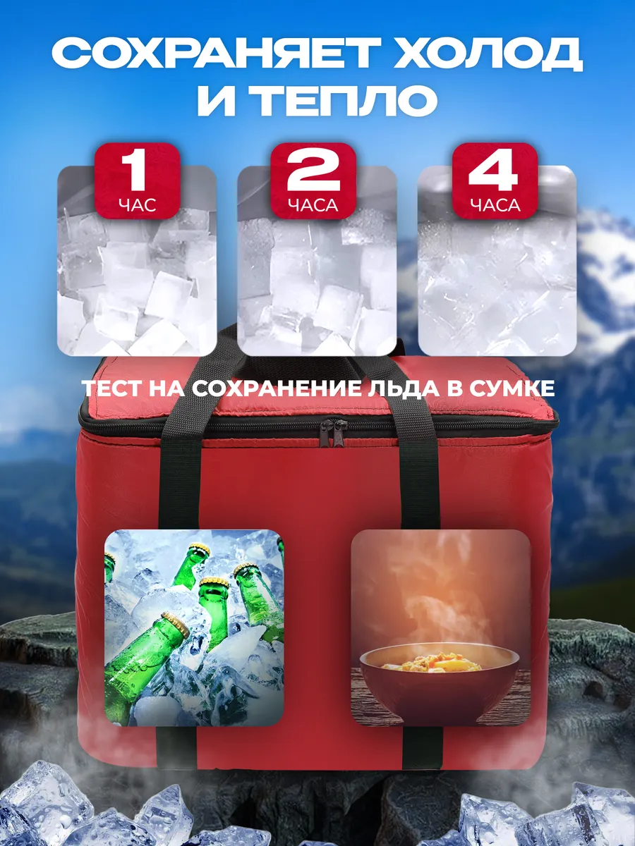 Сумка-изотермическая красная, 24л, "Я выбрал"/10 - изображение 5