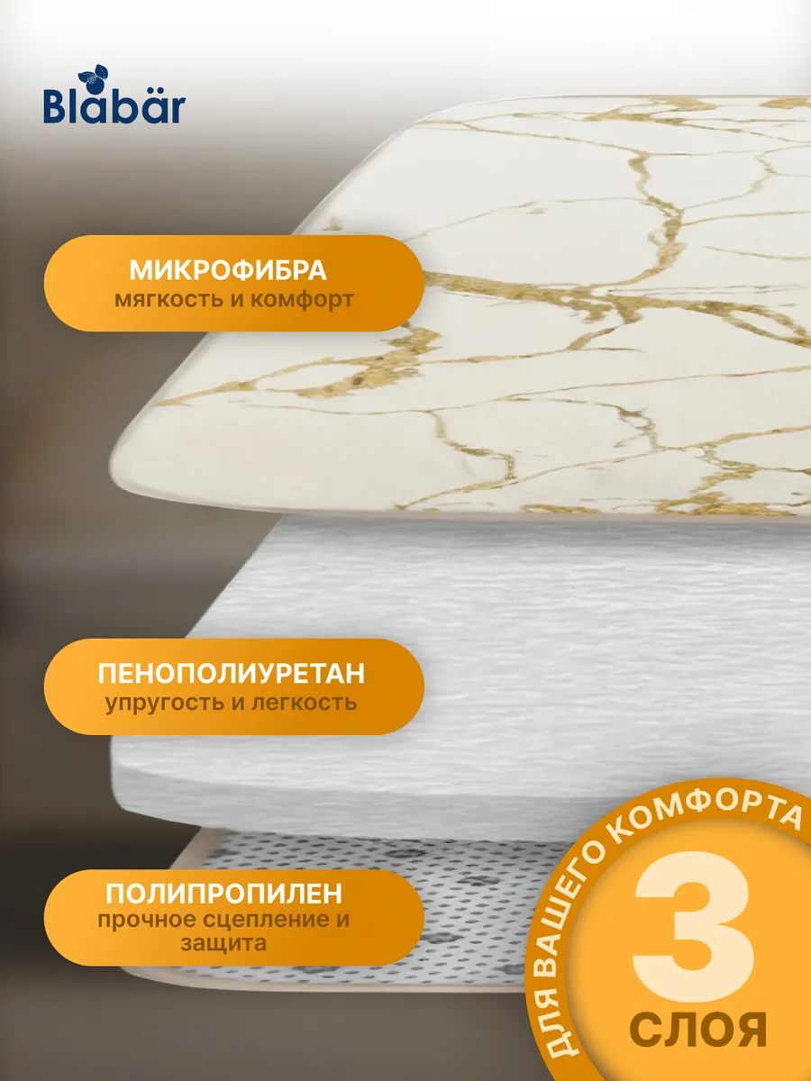 Коврики для ванной комнаты (комплект 2 шт, 50х80 и 40х50) Vagor из полиэстера белый Blabar/50 - изображение 2