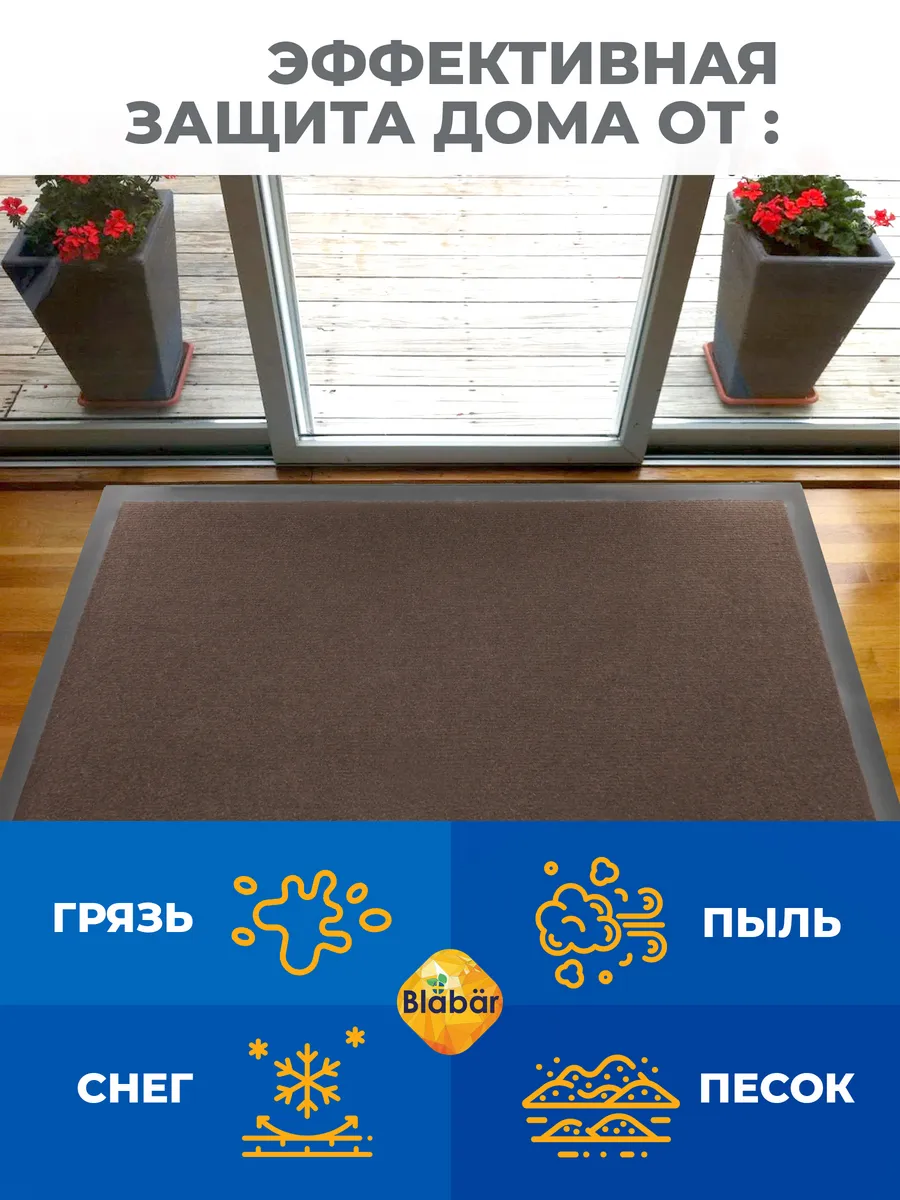 Набор ковриков Tuff влаговпитывающих 40*60 см. коричневый Blabar 2шт./10 - изображение 8