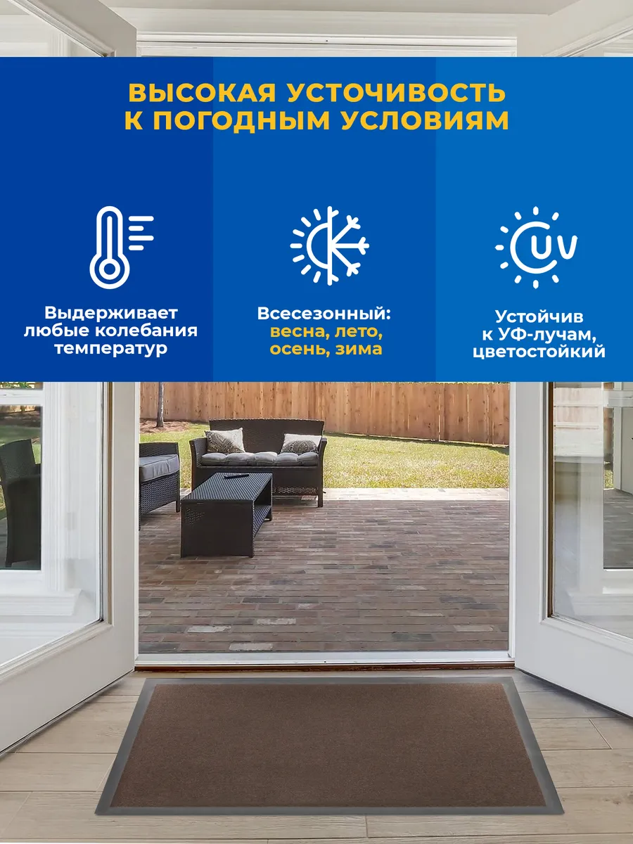 Набор ковриков Tuff влаговпитывающих 40*60 см. коричневый Blabar 2шт./10 - изображение 7
