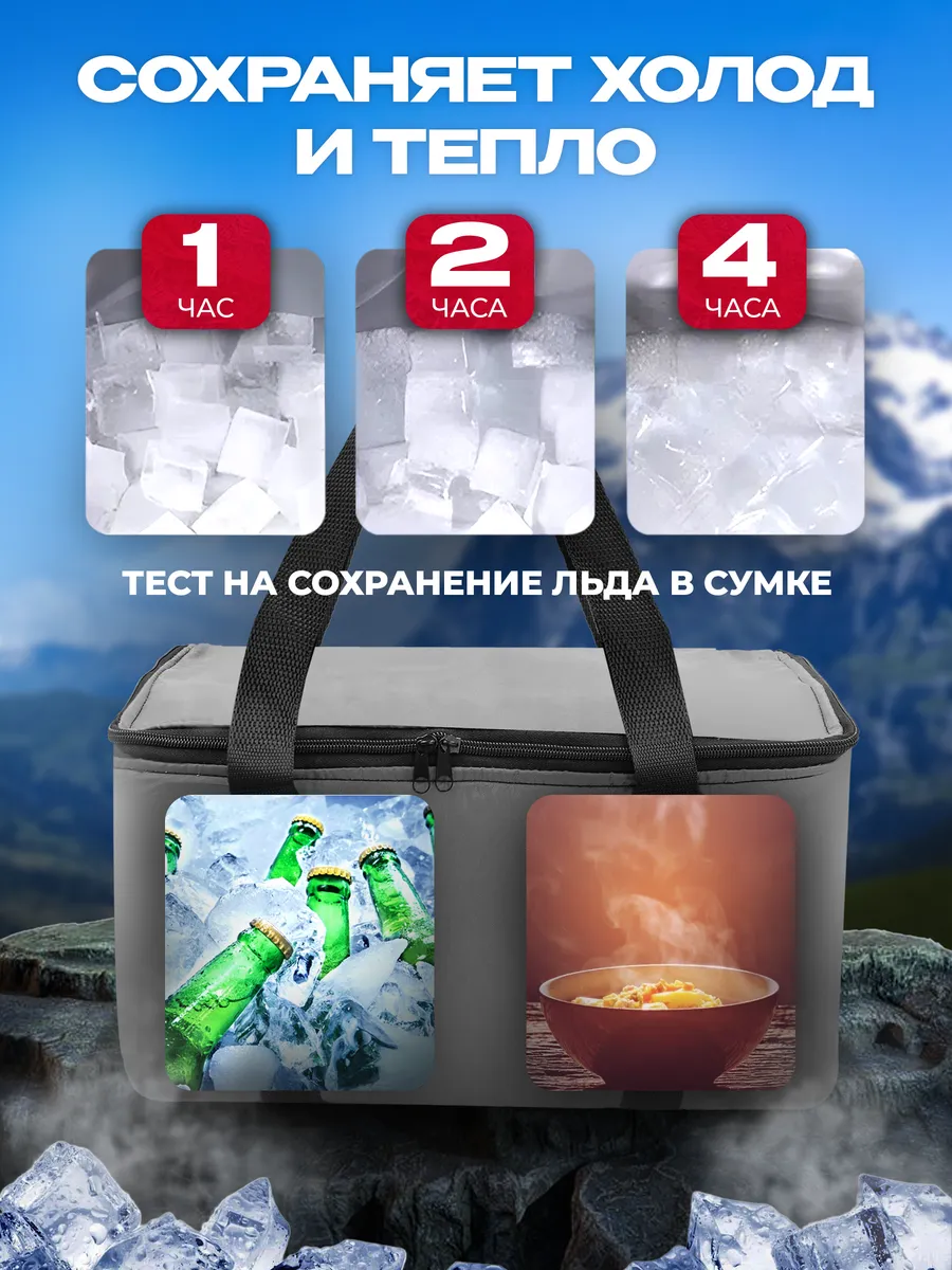 Сумка-изотермическая серая, 15л, "Я выбрал"/10 - изображение 5