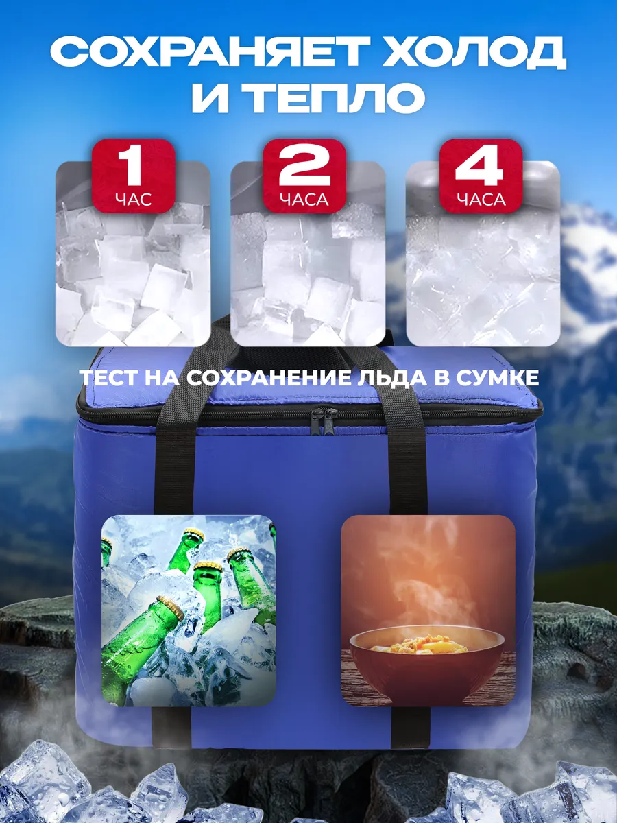 Сумка-изотермическая синяя, 24л, "Я выбрал"/10 - изображение 5