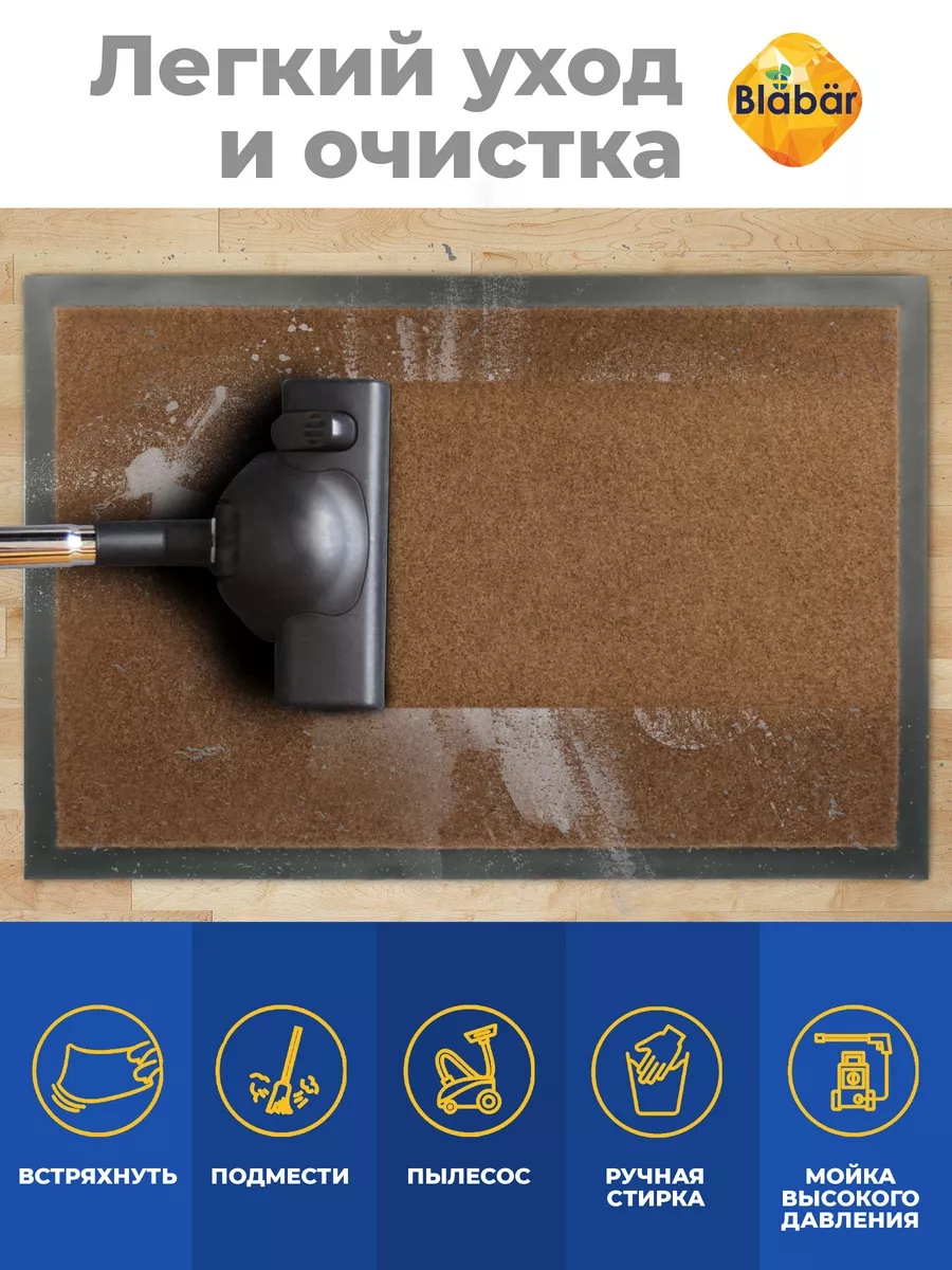 Коврик влаговпитывающий 90х150см Tuff ПВХ коричневый Blabar/5 - изображение 6