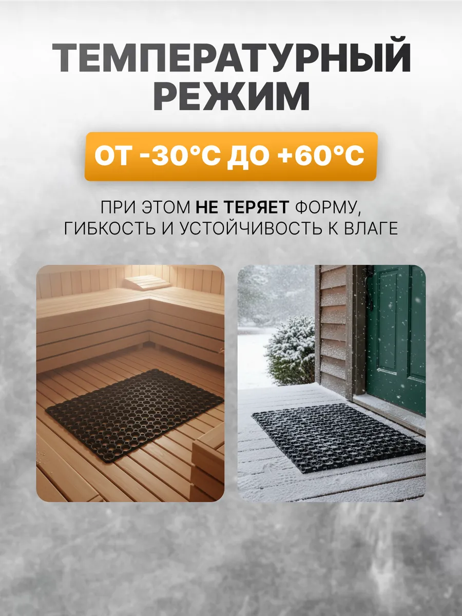 Коврик грязезащитный 40х60х1,2см Hal черный  Blabar/10 - изображение 5