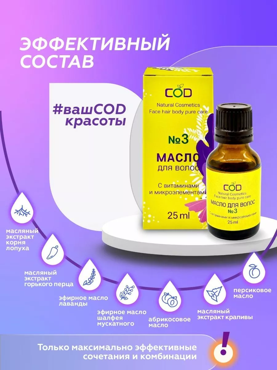 Масло косметическое "Формула № 3" для волос,25 мл. ТМ Бацькина Баня/50 - изображение 7