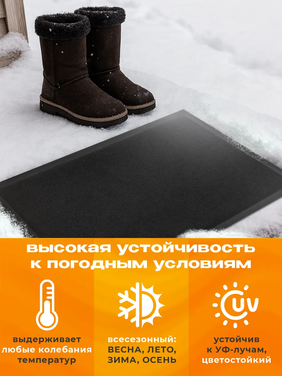 Коврик влаговпитывающий 50х80см Tuff ПВХ черный Blabar/10 - изображение 10