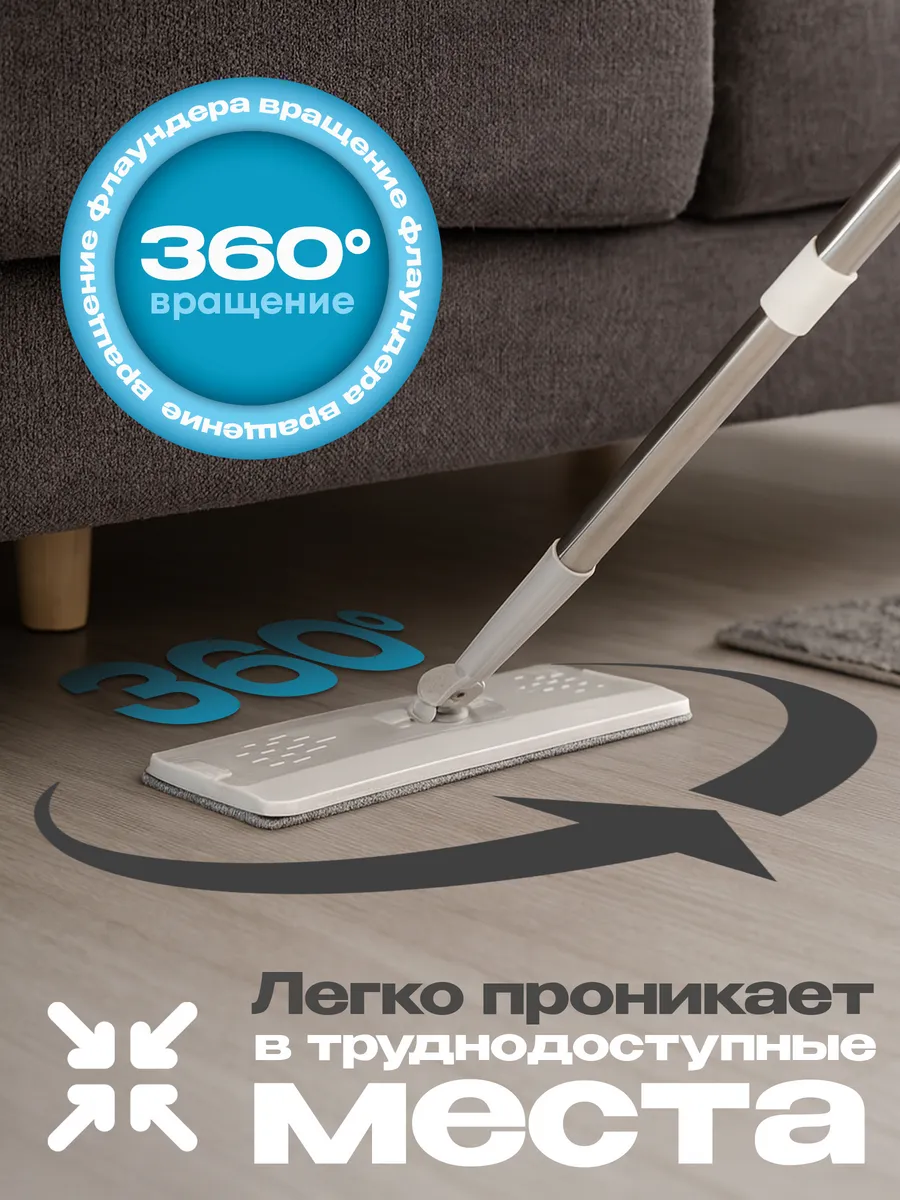 Швабра с отжимом и ведром для мытья пола 10л Blabar/6 - изображение 7