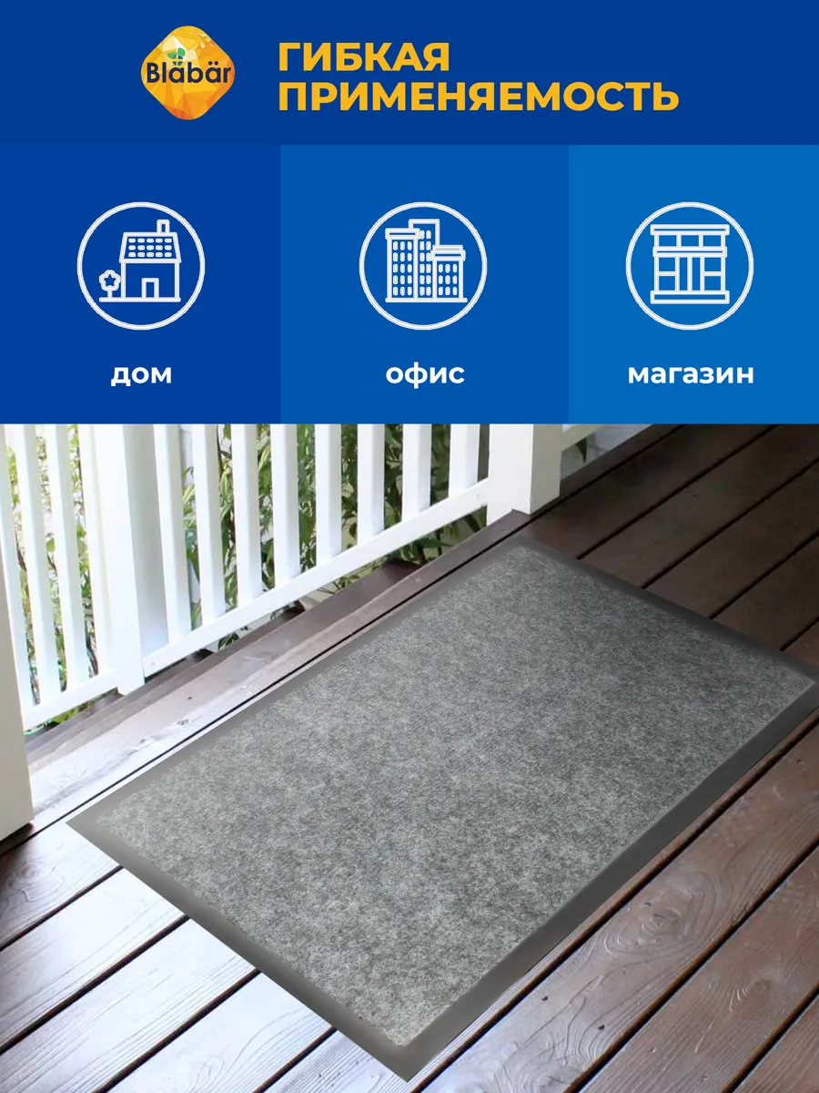 Набор ковриков Tuff влаговпитывающих 40*60 см. серый  Blabar 2 шт./10 - изображение 10