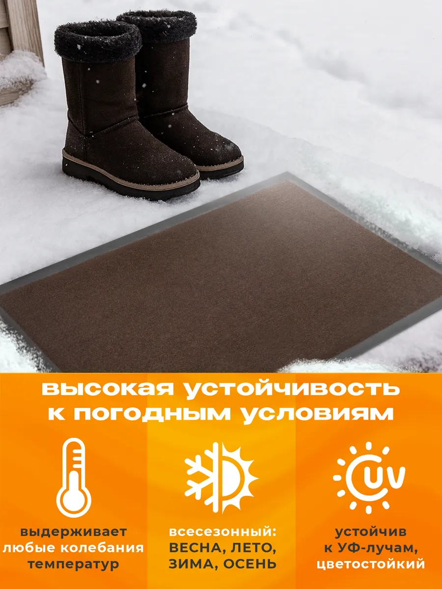 Коврик влаговпитывающий 40х60см Tuff ПВХ коричневый Blabar/15 - изображение 6