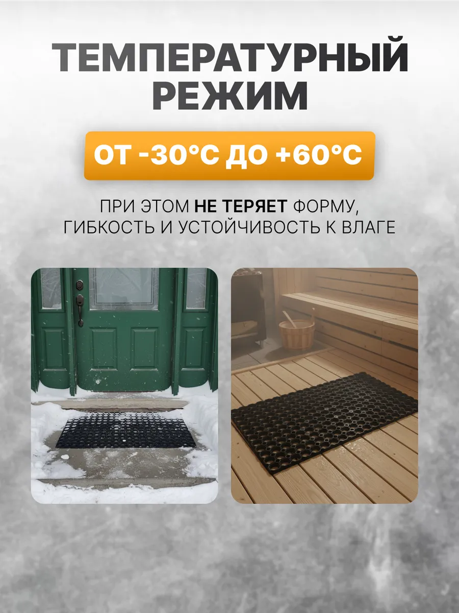 Коврик грязезащитный 80х120х1,6см Hal черный Blabar/3 - изображение 5