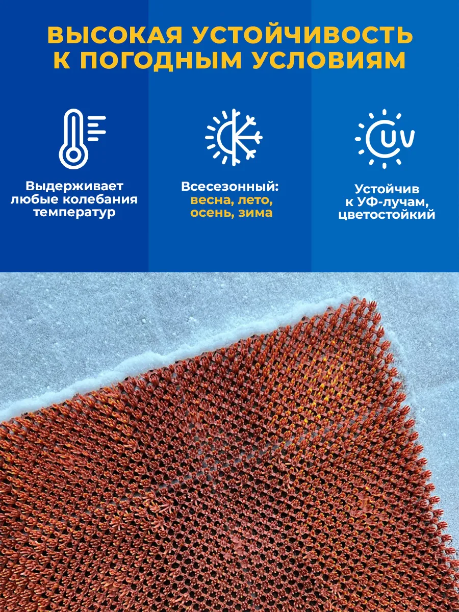 Коврик щетинистый грязесборный 41х54см Gras ПВХ коричневый Blabar/10 - изображение 4