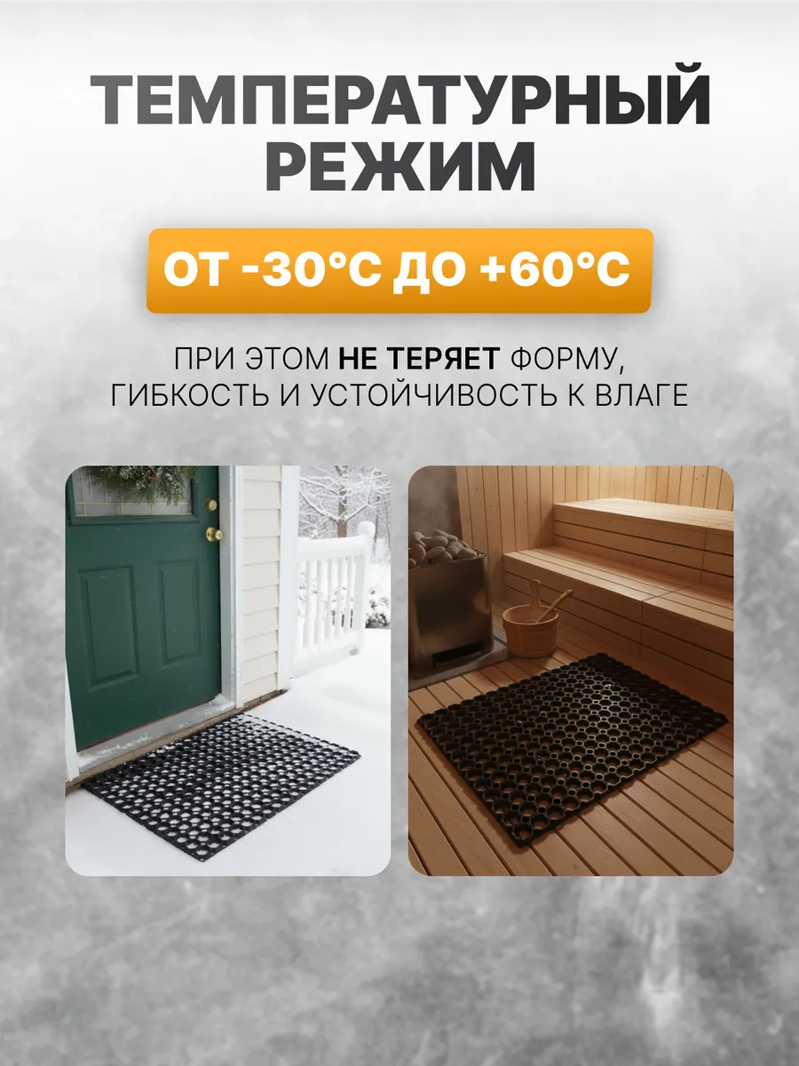 Коврик грязезащитный 50х80х1,2см Hal черный Blabar/10 - изображение 4